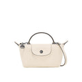 Mini Leather Longchamp Bag - White